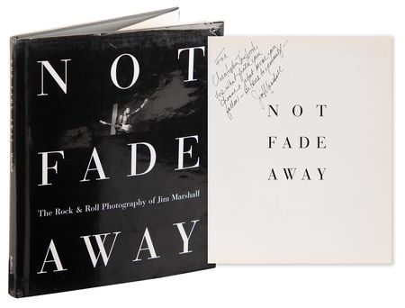 Lot #3443 Jim Marshall Signed Book with (2) Handwritten Notes - Not Fade Away - Image 1