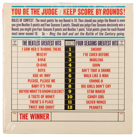 Lot #3066 The Beatles vs. The Four Seasons LP - Mono in Shrinkwrap (Vee-Jay DX-30, 1964) - Image 2