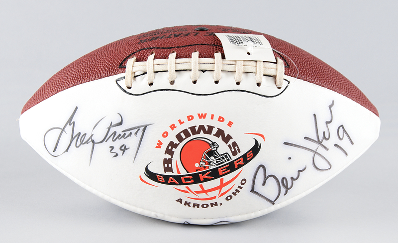 Lot 665 Cleveland Browns Multi-Signed (7) Football