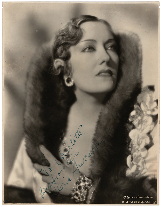 Lot 639 Gloria Swanson Signed Photograph