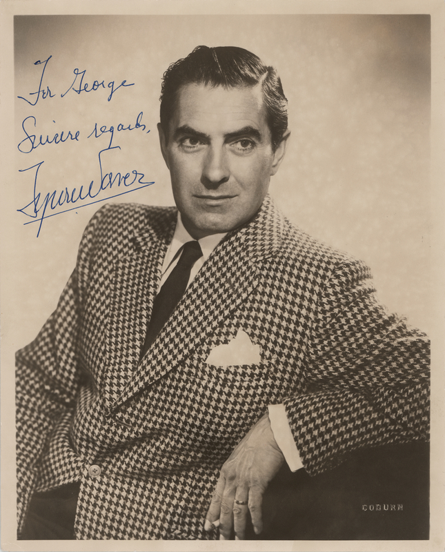 Lot 619 Tyrone Power Signed Photograph