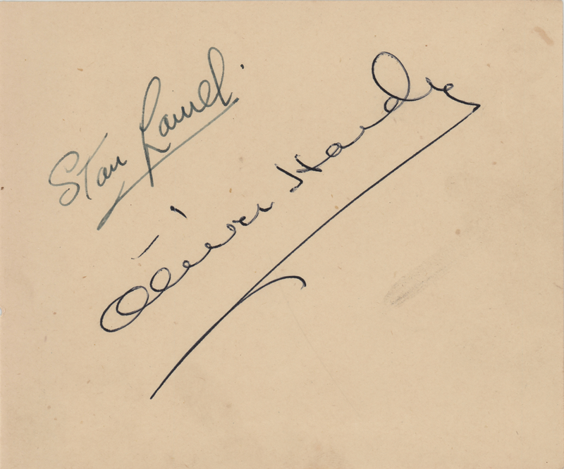 Lot 596 Laurel and Hardy Signatures