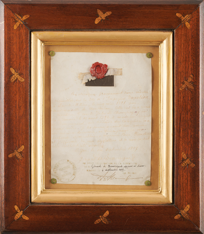 Lot 173 Napoleon Hair Relic, Cut at Saint Helena on the Day of His Death