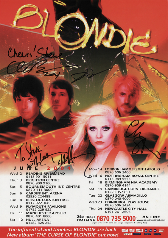 Lot 459 Blondie Signed Mini Poster (11.5˝ x 16.5˝)