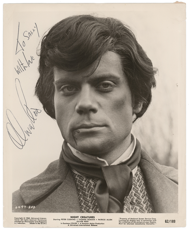 Lot 624 Oliver Reed Signed Photograph