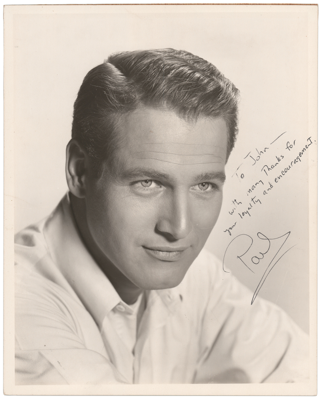Lot 617 Paul Newman Signed Photograph