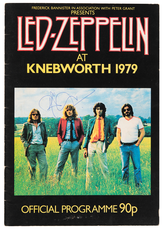 Lot 478 Led Zeppelin: Robert Plant Signed '1979 Knebworth Festival' Program