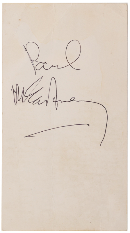 Beatles: Paul McCartney Signature | RR Auction