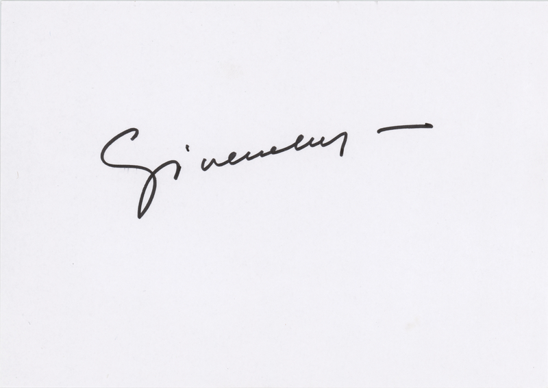 Lot 272 Hubert de Givenchy Signature