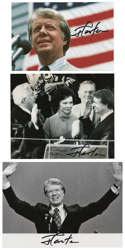 Lot 32 Jimmy and Rosalynn Carter (3) Signed Photographs