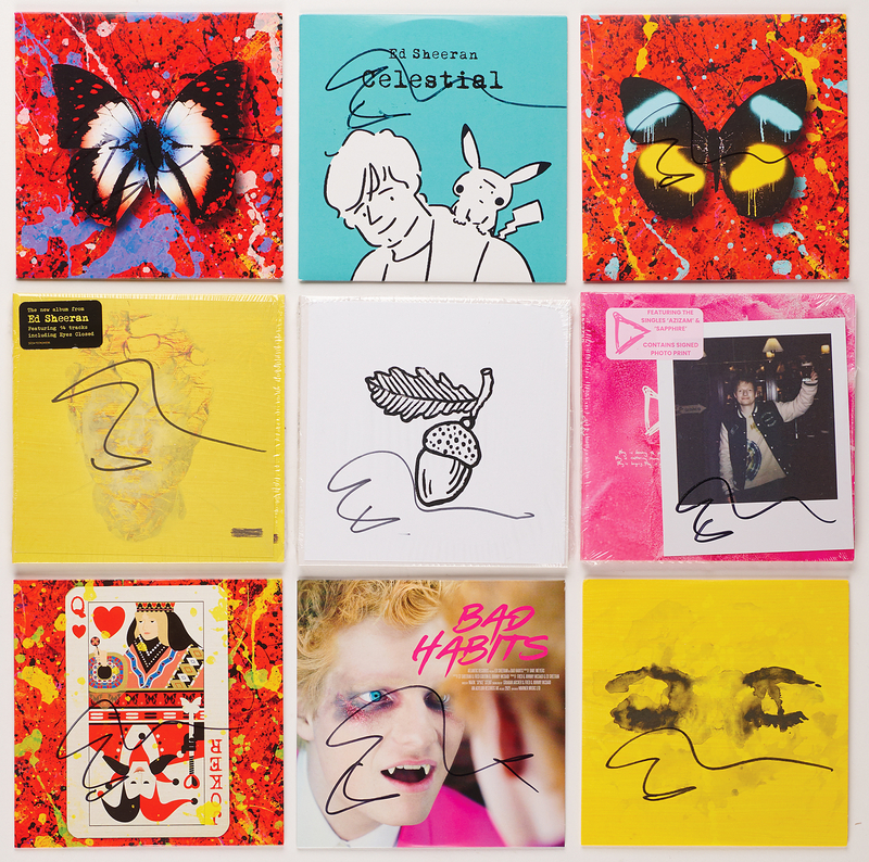 Lot 512 Ed Sheeran (9) Signed CDs