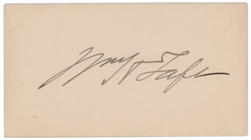 Lot 72 William H. Taft Signature