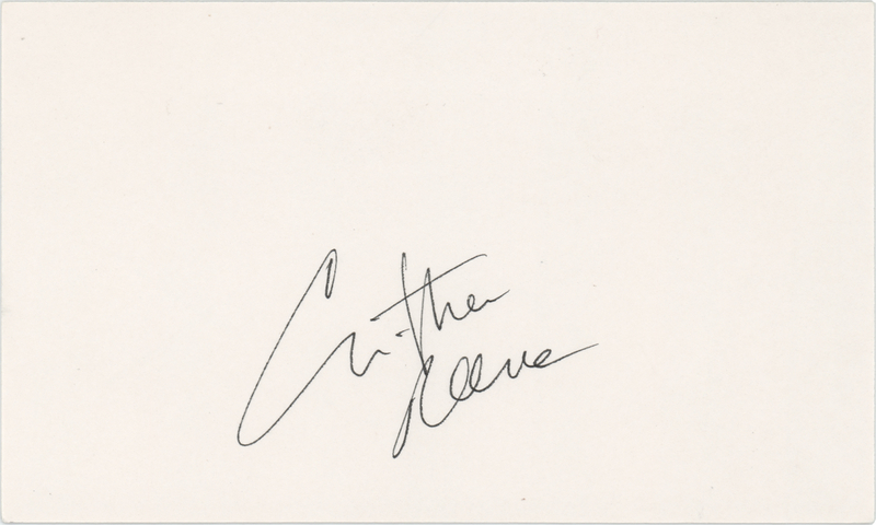 Lot 625 Christopher Reeve Signature