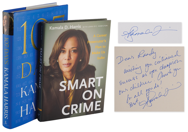 Lot 143 Kamala Harris (2) Signed Books - Smart on Crime and 107 Days