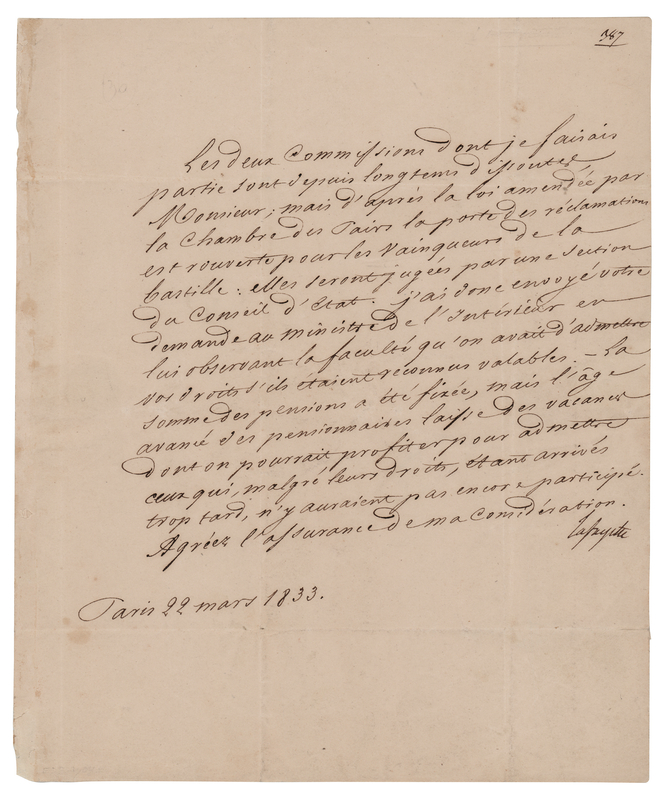 Lot 182 Marquis de Lafayette Letter Signed