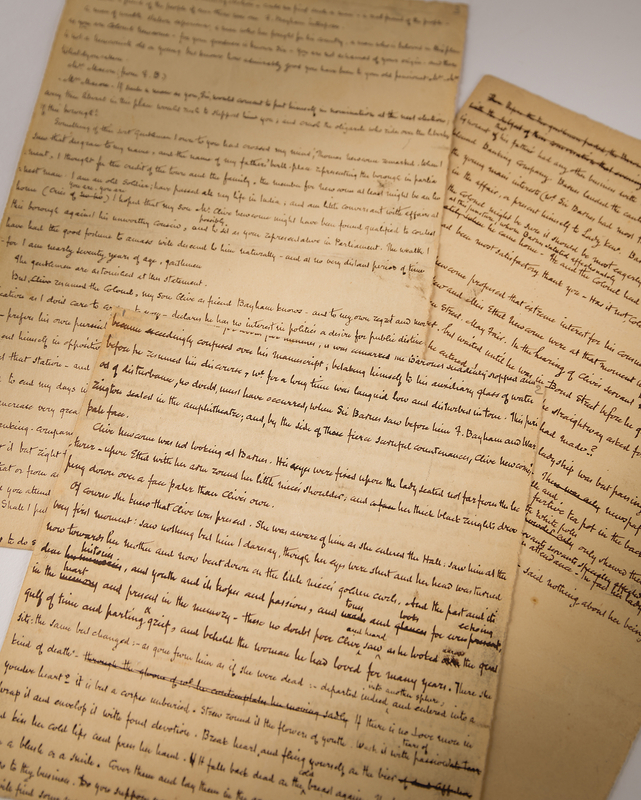 Lot 352 William Makepeace Thackeray Handwritten Manuscript for 'The Newcombes'