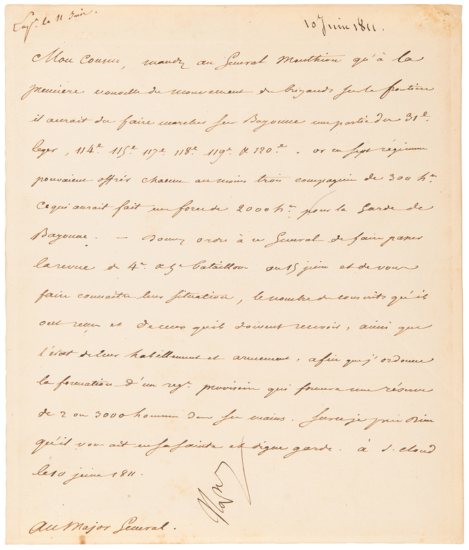 Lot 174 Napoleon Letter Signed to a Major General