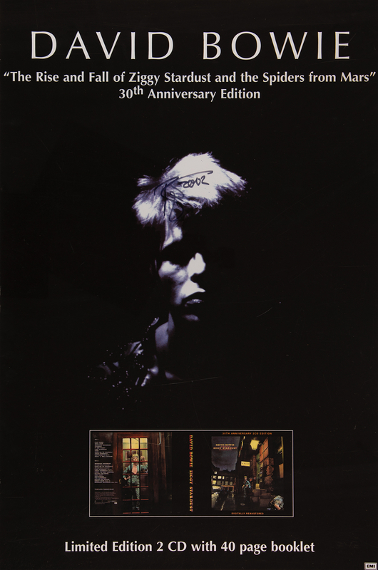 Lot 460 David Bowie Signed 'Ziggy Stardust 30th Annivesary' Poster (20˝ x 30˝)