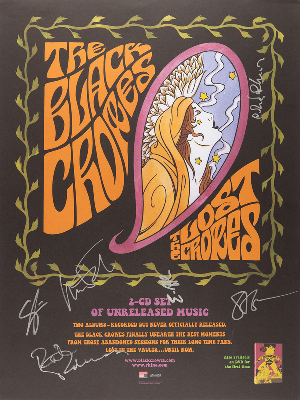 Lot 457 The Black Crowes Signed 'The Lost Crowes' Poster (18? x 24?)