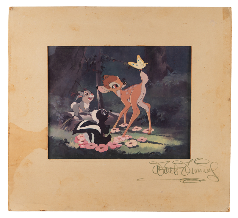 Lot 298 Walt Disney Signed 'Bambi' Dye Transfer Print