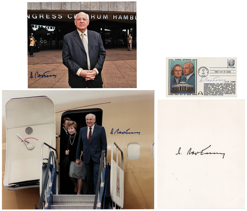 Lot 141 Mikhail Gorbachev (4) Signed Items