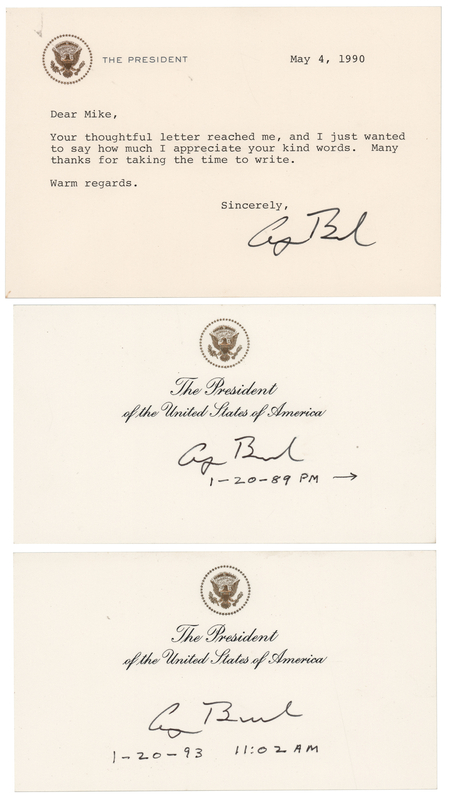 Lot 23 George Bush (3) Signed Items