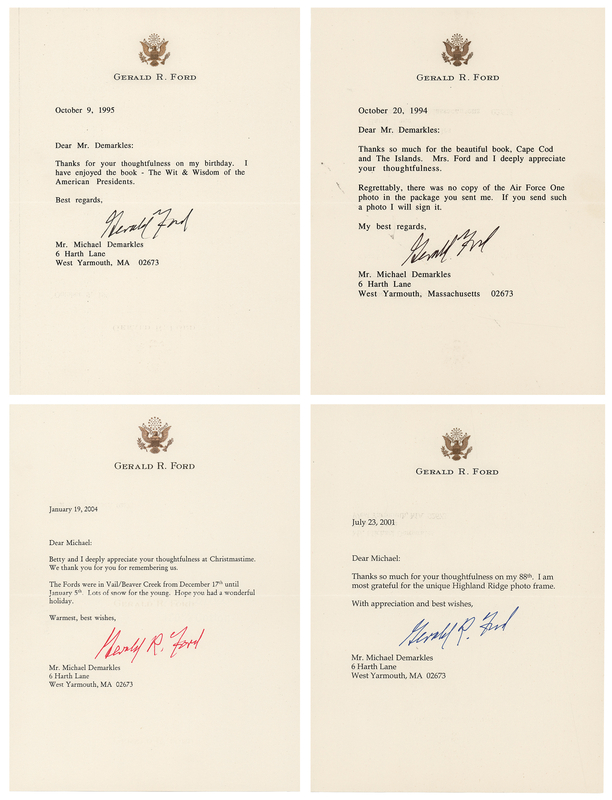 Lot 43 Gerald Ford (4) Typed Letters Signed