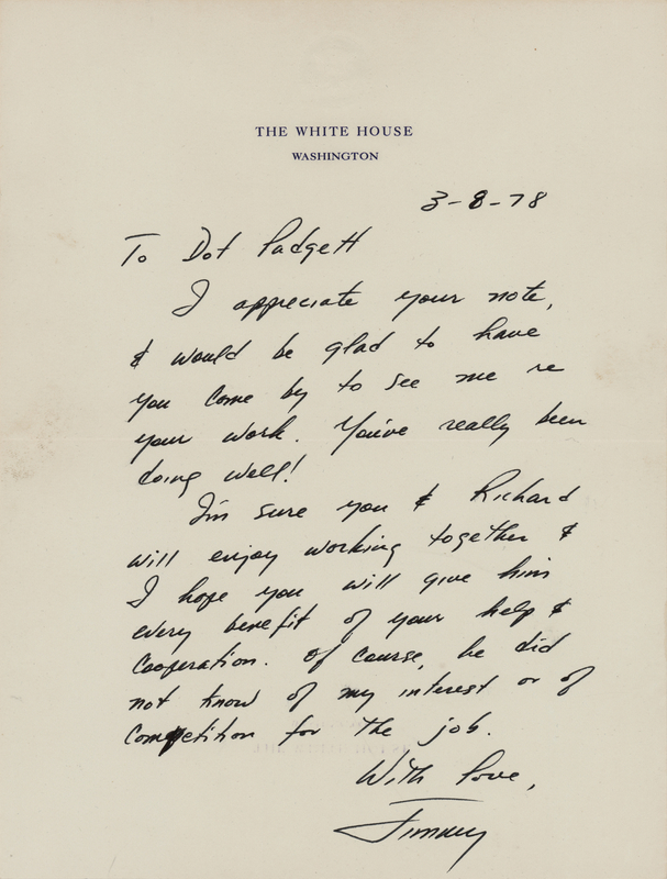 Lot 31 Jimmy Carter Autograph Letter Signed as President
