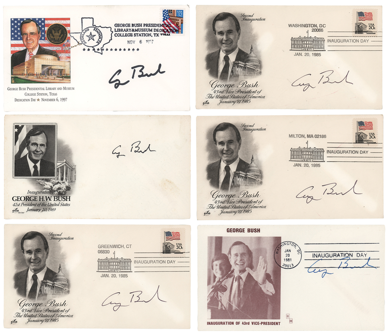 Lot 20 George Bush (6) Signed Commemorative Covers
