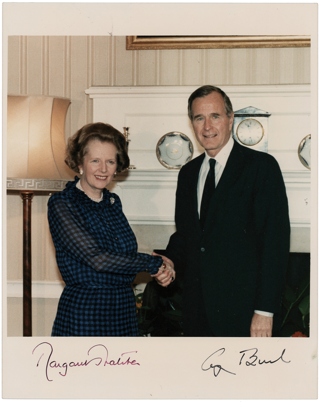 Lot 26 George Bush and Margaret Thatcher Signed Photograph