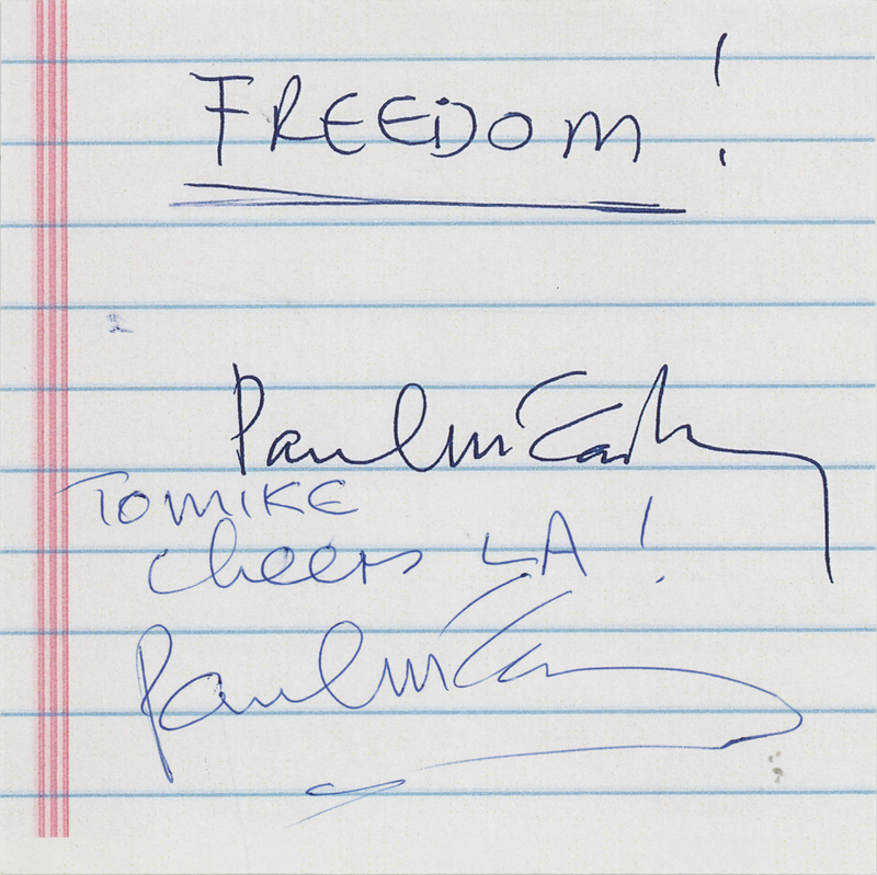 Lot 452 Beatles: Paul McCartney Signed CD Sleeve - 'Freedom!'