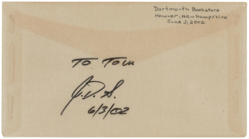 Lot 386 J. D. Salinger Signature