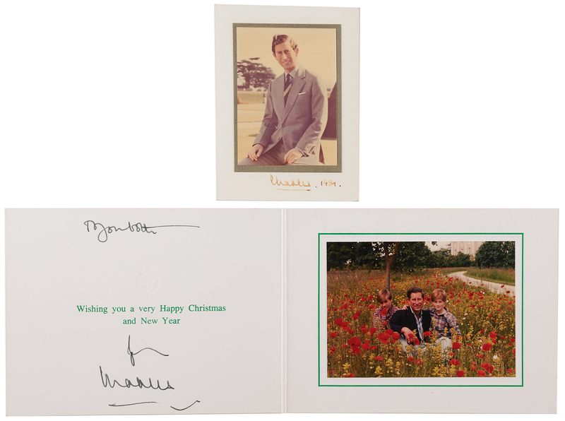 Lot 146 King Charles III (2) Signed Items - Photograph and Christmas Card