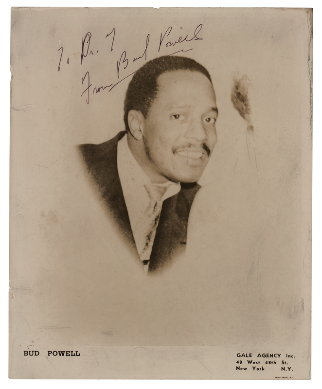 Lot 411 Bud Powell Signed Photograph