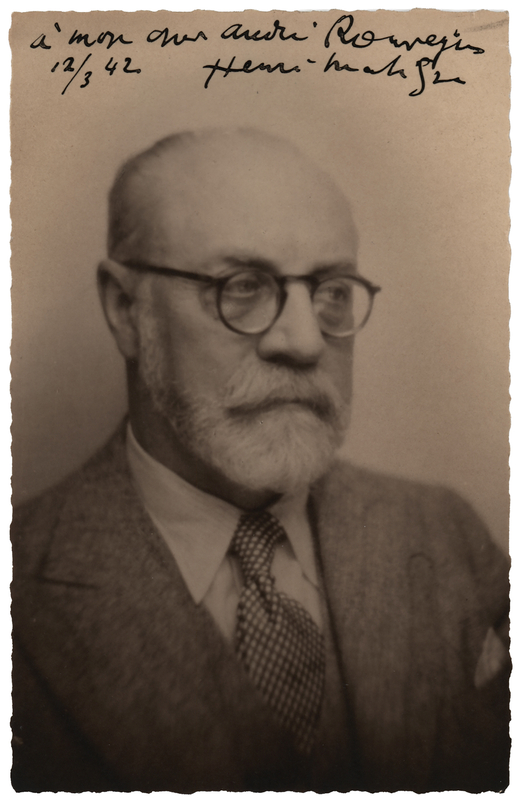 Lot 247 Henri Matisse Signed Photograph