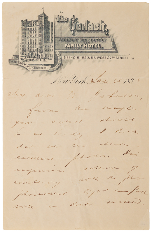 Lot 114 Nikola Tesla Autograph Letter Signed on Photography with Phosphorescence: 