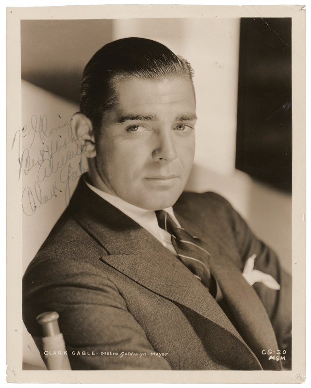 Lot 573 Clark Gable Signed Photograph