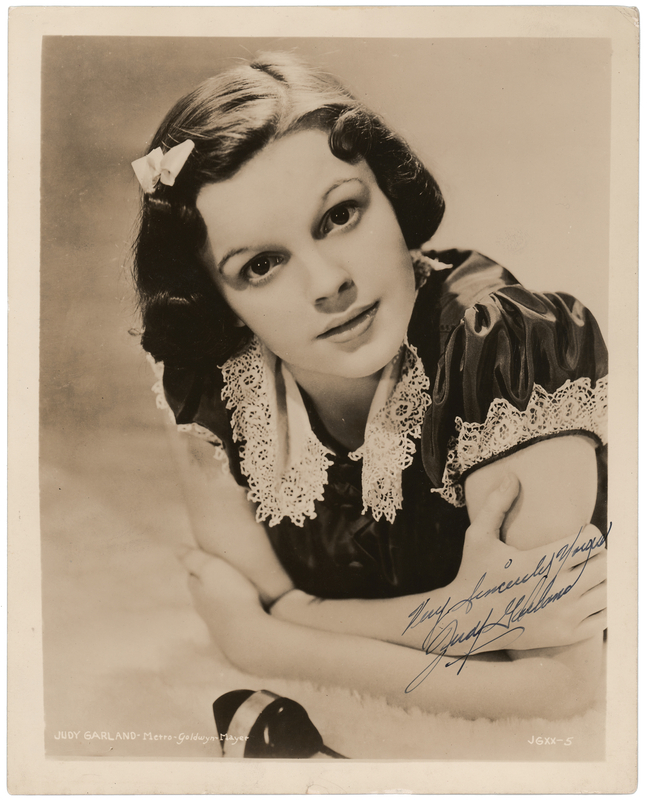 Lot 575 Judy Garland Signed Photograph