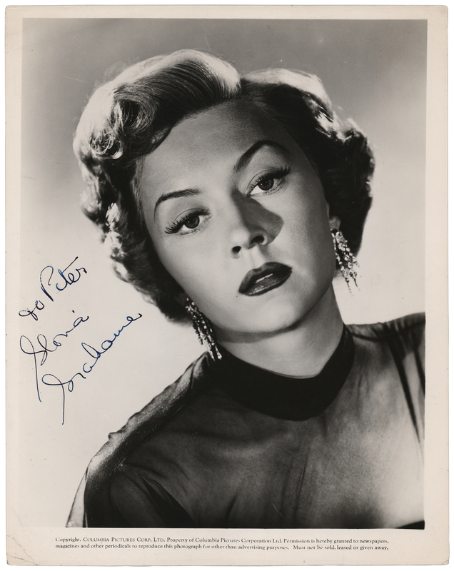 Lot 579 Gloria Grahame Signed Photograph