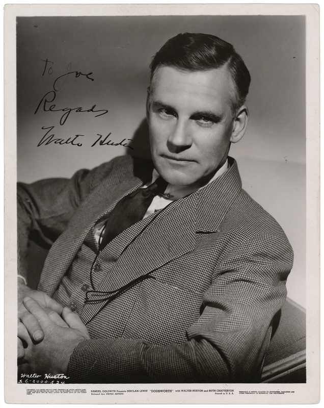 Lot 589 Walter Huston Signed Photograph