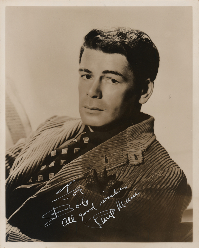 Lot 616 Paul Muni Signed Photograph