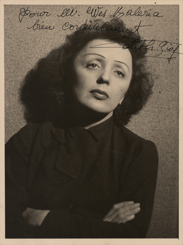 Lot 448 Edith Piaf Signed Photograph