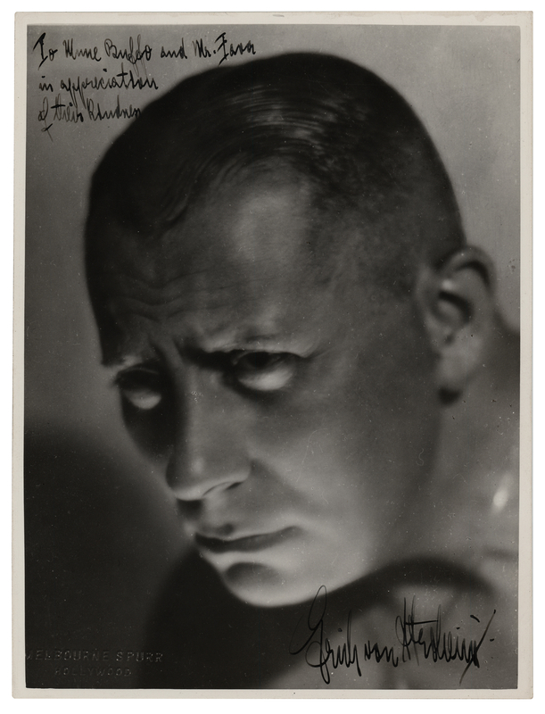 Lot 645 Erich von Stroheim Signed Photograph