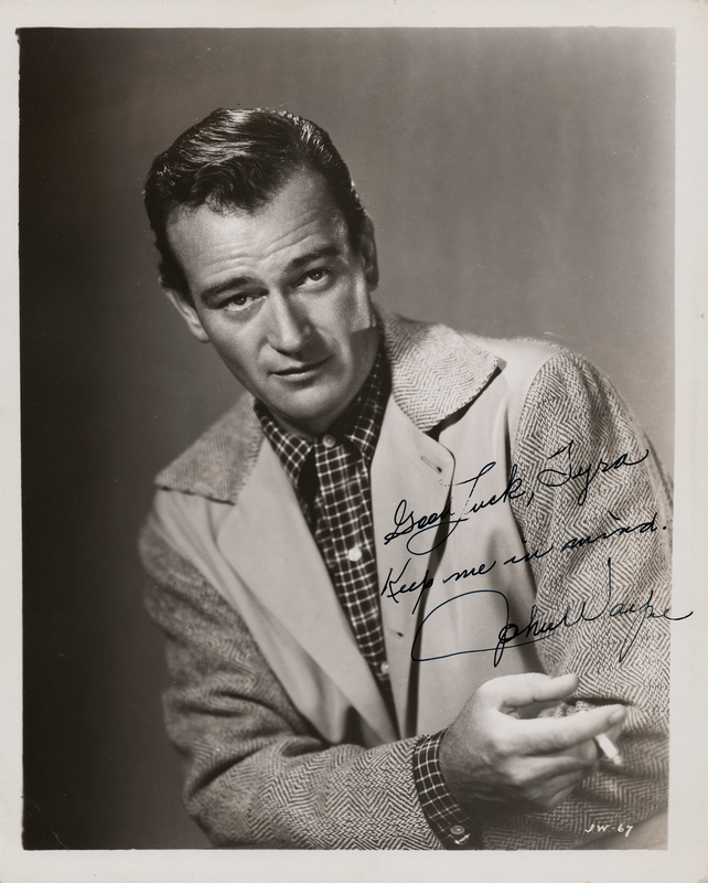 Lot 646 John Wayne Signed Photograph
