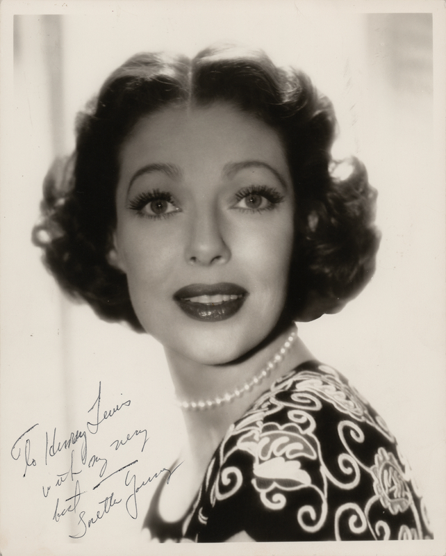 Lot 651 Loretta Young Signed Photograph