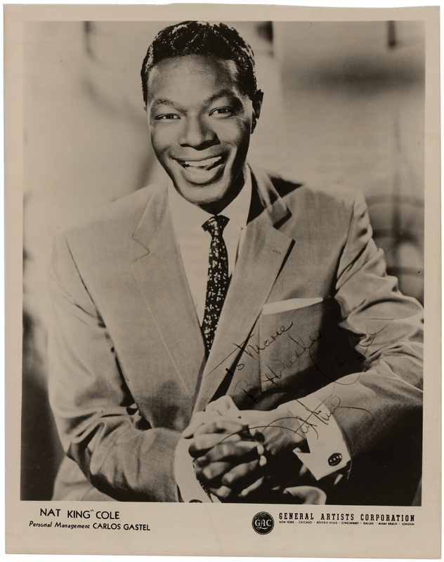 Lot 445 Nat King Cole Signed Photograph