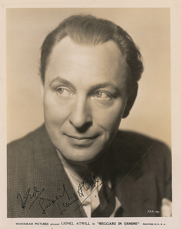 Lot 535 Lionel Atwill Signed Photograph