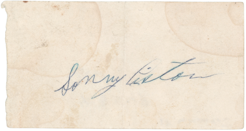 Lot 673 Sonny Liston Signature