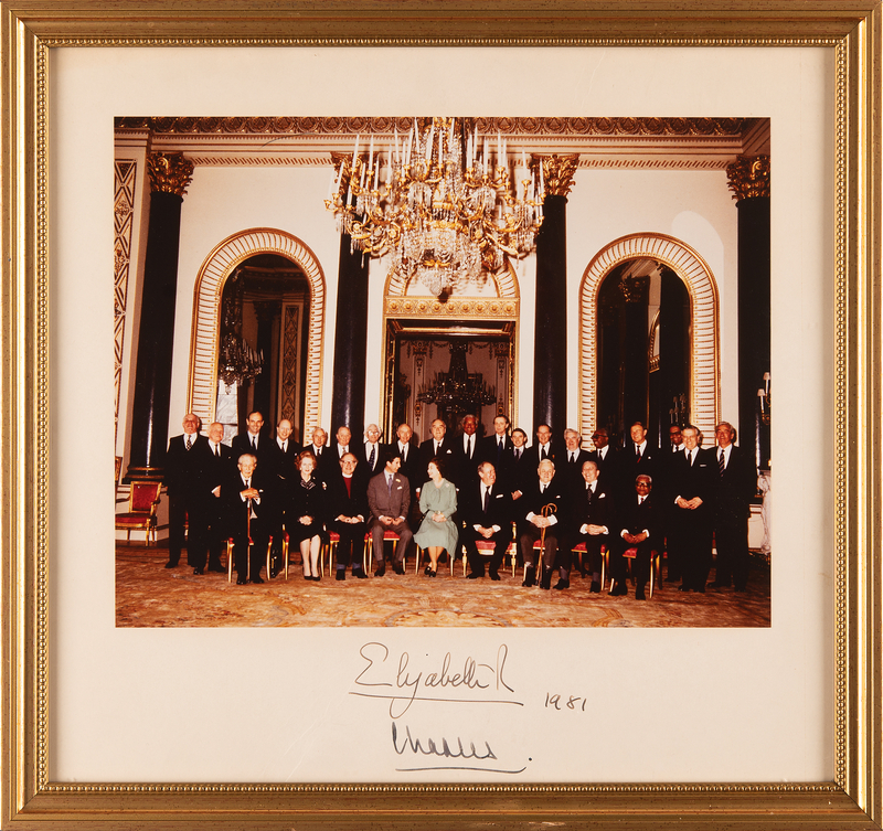 Lot 91 Queen Elizabeth II and King Charles III Signed Photograph