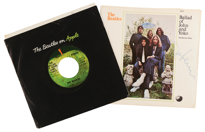 Lot 424 Beatles: John Lennon Signed 45 RPM Single Record - 'The Ballad of John and Yoko'